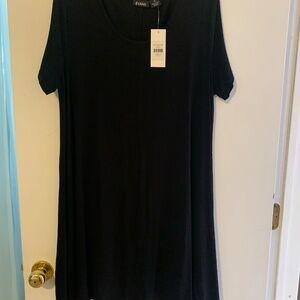 EVANS Black Long swing Tunic sz 18 NWT